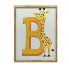 FALI PLAKÁT NEVETŐ ZSIRÁF B BETŰ 30x40 CM KERET NÉLKÜL grafika, keretezett kép
