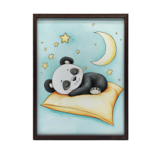  FALI PLAKÁT PANDA ÁLMA NARANCS PÁRNÁN 70x100 CM grafika, keretezett kép