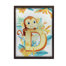FALI PLAKÁT SMILY MONKEY D BETŰVEL 50X70 CM KERET NÉLKÜL grafika, keretezett kép