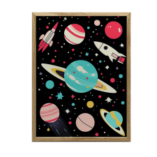  FALI PLAKÁT TÉR UTAZÁS FA KERETTEL 70x100 CM grafika, keretezett kép