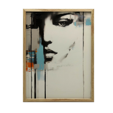 FALI PLAKÁT VÁROSI NŐI ABSTRAKT KERET NÉLKÜL 70x100 CM grafika, keretezett kép