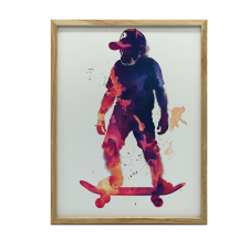 FALI PLAKÁTMAJOM Gördeszkán, KERET NÉLKÜL 50X70 CM MATT grafika, keretezett kép