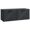  Fali TV szekrény Fekete 78,5 x 31 x 30 cm Szerelt Fa