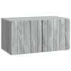  Fali TV szekrény Szürke Sonoma 59,5 x 31 x 30 cm Szerelt Fa