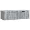  Fali TV szekrény Szürke Sonoma 98 x 41 x 30 cm Szerelt Fa