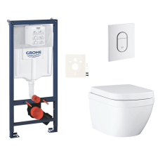 Fali WC-garnitúra világos falra / falra szerelhető Grohe Euro Ceramic SIKOGRSEUASH0 szaniter