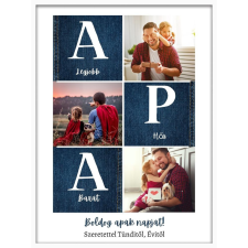  Falikép – Apák Napja saját fotóiddal (videóvetítő opcióval) grafika, keretezett kép