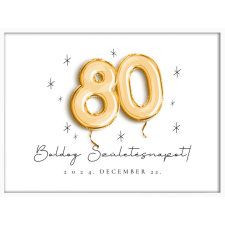  Falikép – Boldog Születésnapot egyedi adatokkal 12. (videóvetítő opcióval) grafika, keretezett kép