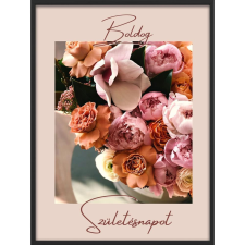  Falikép – Boldog Születésnapot egyedi adatokkal 17. (videóvetítő opcióval) grafika, keretezett kép