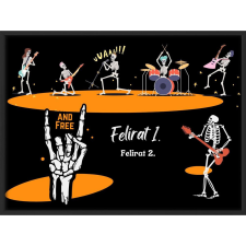  Falikép – Csontváz rocksztárok (videóvetítő opcióval) grafika, keretezett kép