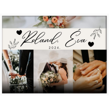  Falikép - ESKÜVŐ kollázs a te fotóiddal 4. (videóvetítő opcióval) grafika, keretezett kép