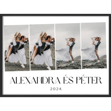  Falikép - ESKÜVŐ kollázs a te fotóiddal 7. (videóvetítő opcióval) grafika, keretezett kép