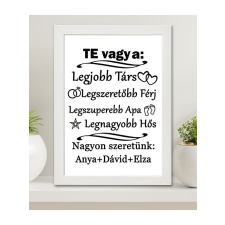  Falikép férjnek és apának - Apák napi ajándék grafika, keretezett kép