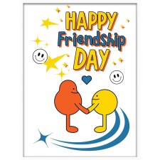  Falikép – Happy Friendship Day (videóvetítő opcióval) grafika, keretezett kép