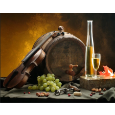  Falikép Hegedű és bor, 350 x 200 cm tapéta, díszléc és más dekoráció