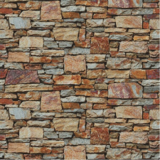  Falikép különböző barna és szürke kövekből, 300 x 250 cm tapéta, díszléc és más dekoráció