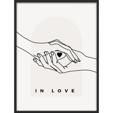  Falikép – Összefonódó kezek In Love (videóvetítő opcióval) grafika, keretezett kép