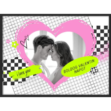  Falikép - Valentin nap saját fotóval (videóvetítő opcióval) grafika, keretezett kép