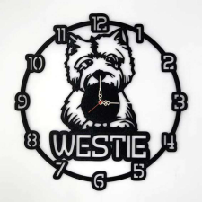 Falióra - Westie fekete BO046 falióra
