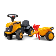 Falk : Lábbal hajtós JCB traktor utánfutóval és kiegészítőkkel - sárga (215C) (215C) lábbal hajtható járgány