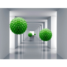  Falmatrica Alagút zöld golyókkal, 250 x 200 cm tapéta, díszléc és más dekoráció