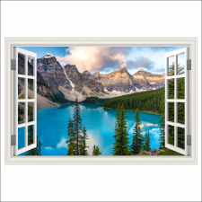  Falmatrica Moraine Lake Window, Kanada, hegyek, 300 x 200 cm tapéta, díszléc és más dekoráció
