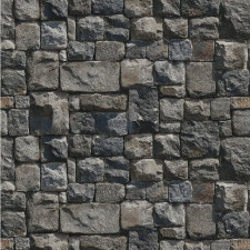  Falmatrica Szürke négyzet alakú kőfal, 250 x 200 cm tapéta, díszléc és más dekoráció