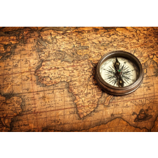  Falmatrica Térkép iránytűvel, 250 x 200 cm tapéta, díszléc és más dekoráció