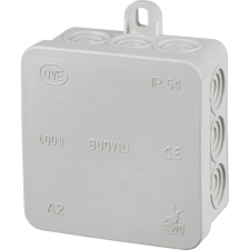  Falon kívüli elosztódoboz 75 mm x 75 mm szürke IP54 villanyszerelés