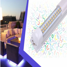  Falra szerelhető led lámpa 120 cm- átlátszó világítás