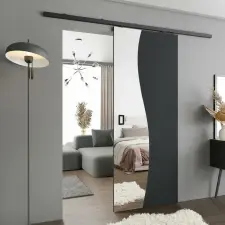  Falra szerelhető tolóajtó HS-45 FALA 70 grafit antracyt lustro nyílászáró