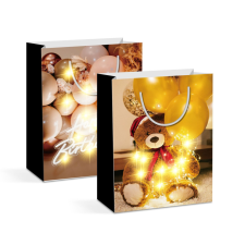 Family Ajándéktasak - 10 LED, papír - 265 x 127 x 330 mm - 2 féle / csomag (58321) ajándéktasak