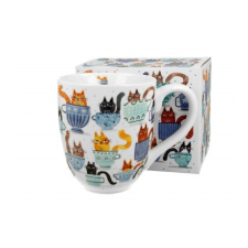  family bögre porcelán 1l "teacup cats" bögrék, csészék