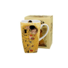 family bögre szögletes porcelán 650ml klimt kiss ekrü