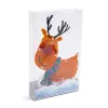 FAMILY CHRISTMAS 56530C LED-es PVC ablakdekor - rénszarvas - 28 x 17 cm - melegfehér - 3 x AAA