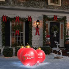 FAMILY CHRISTMAS BEWELLO Felfújható RGB LED-es óriás karácsonyi gömb - 60 cm - 58740C, Felfújható RGB LED-es óriás... karácsonyi dekoráció