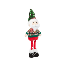 FAMILY CHRISTMAS Karácsonyi textil manó figura - mikulás 65 x 18 13 cm karácsonyi dekoráció