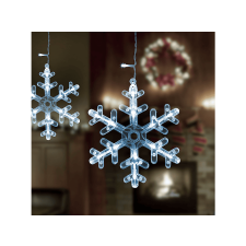 FAMILY DECOR LED-es fényfüggöny, hópehely, 3 x 0,75 méter, 224 LED, melegfehér (58916) karácsonyfa izzósor