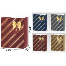  Family dísztasak 30x40x12cm csíkos 4f. party kellék