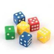  Family dobókocka 6db-os 1,5cm színes játékfigura