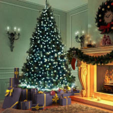 Family Fényfüzér - 50 db LED - hidegfehér - hálózati - 5 m - 8 program 58900B karácsonyfa izzósor