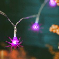 Family Halloween-i LED-es fényfüzér - pók kültéri izzósor