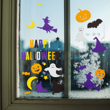 Family Halloween-i papír matrica szett - többféle motívum dekoráció