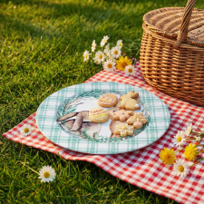 Family Húsvéti tálca - fém - nyuszis - 33 cm, 57969A dekoráció