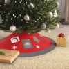 Family Karácsonyfa alá terítő - 97 cm - poliészter - szürke / piros