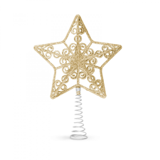 Family Karácsonyfa csúcsdísz - csillag alakú - 20 x 15 cm - arany karácsonyfadísz