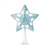 Family Karácsonyfa csúcsdísz - csillag alakú - 20 x 15 cm - világoskék