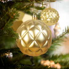 Family Karácsonyfadísz szett - gömbdísz - arany - 6 db / csomag 58762A karácsonyfadísz