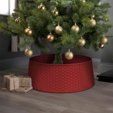 Family Karácsonyfatalp takaró - piros, műanyag - 65 x 23 cm karácsonyi dekoráció