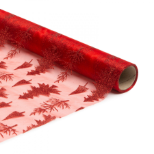 Family Karácsonyi asztalterítő futó - piros / piros - 180 x 28 cm karácsonyi textilia